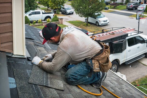 Professional Flat Roof Repair technician working in Mottville, NY